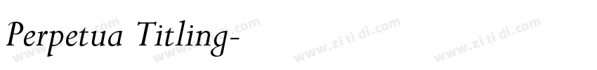 Perpetua Titling字体转换